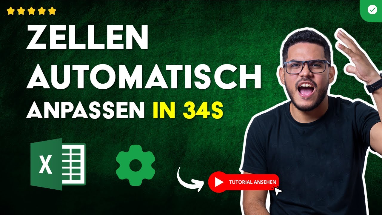 Wie Man ZELLEN, ZEILEN und SPALTEN in EXCEL Automatisch Anpasst in 34S