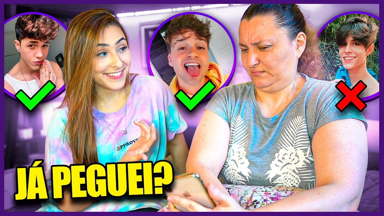 MINHA MÃE TENTANDO ADIVINHAR QUAL DELES EU JÁ BEIJEI!
