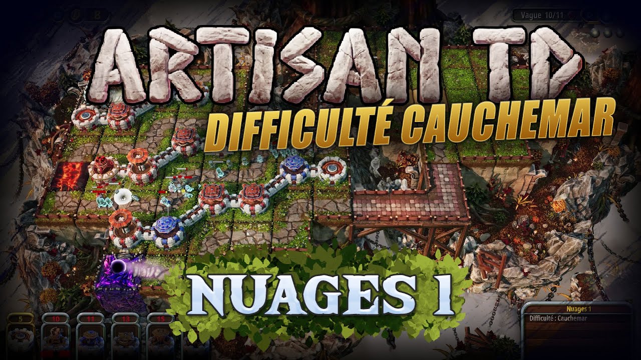 Niveau Nuages 1 Artisan TD Cauchemar - Solution level Clouds 1 No Hit 3 étoiles