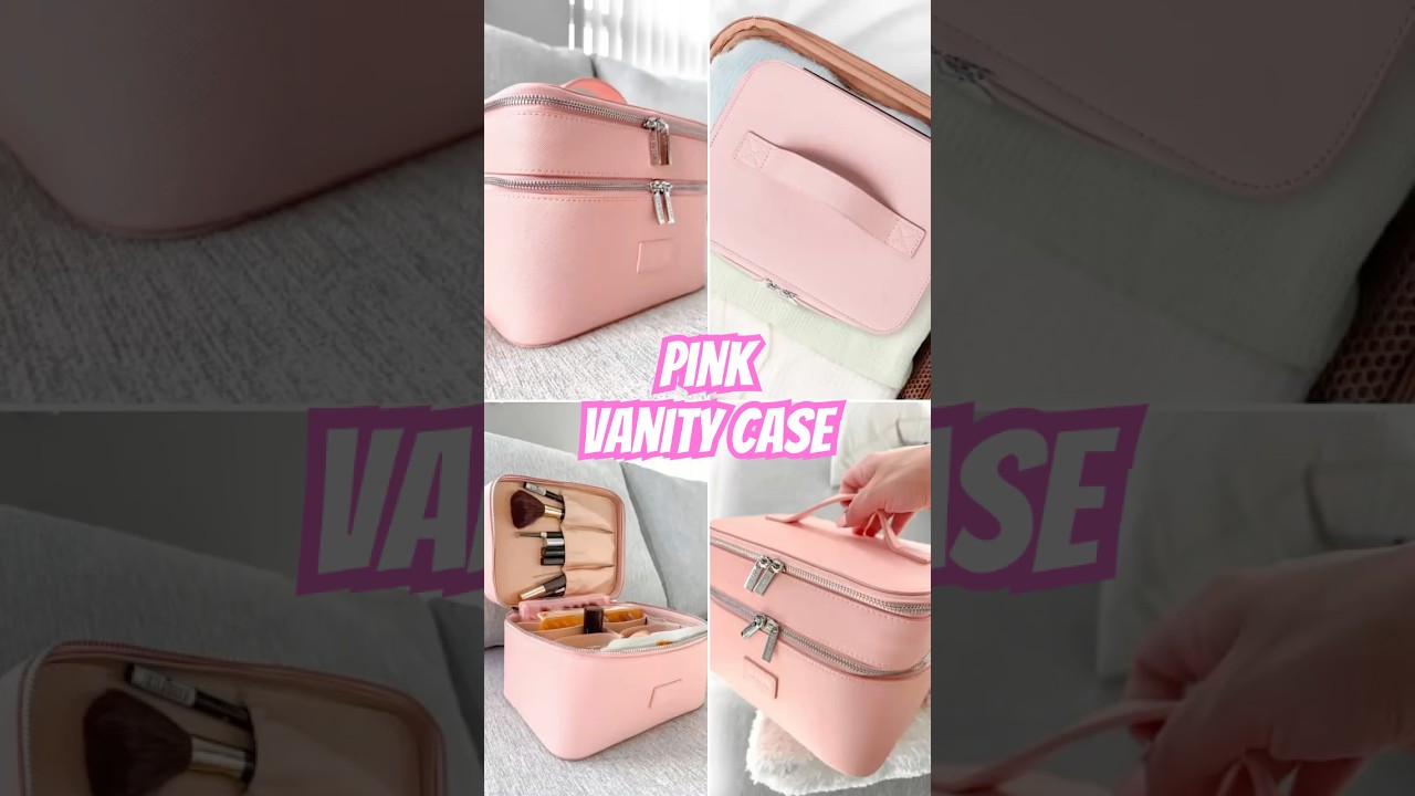 Pink Vanity Case 💞 Large Travel Makeup Bag Organizer. 