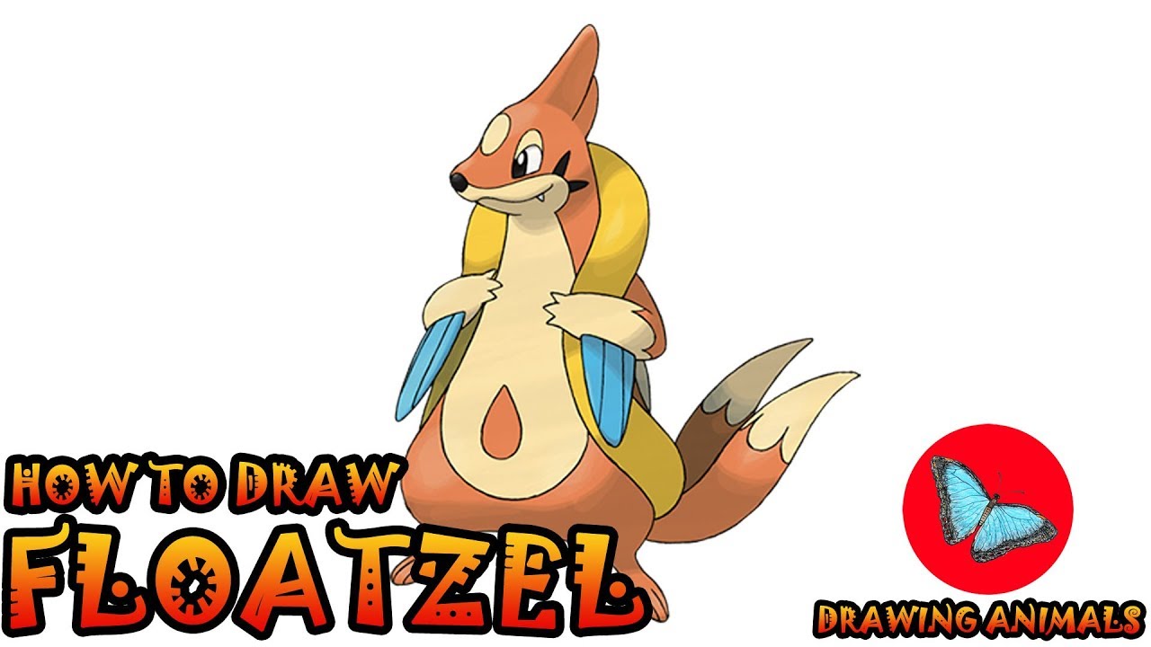 How To Draw Floatzel Pokemon | Coloring and Drawing For Kids