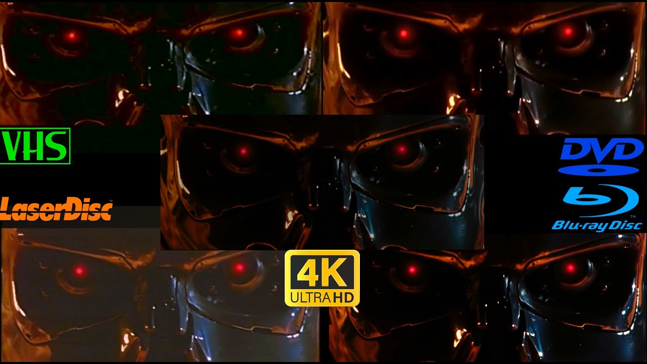 Format Wars: How Terminator 2: Judgment Day (1991) Looks on VHS, DVD, LaserDisc, BluRay & 4K