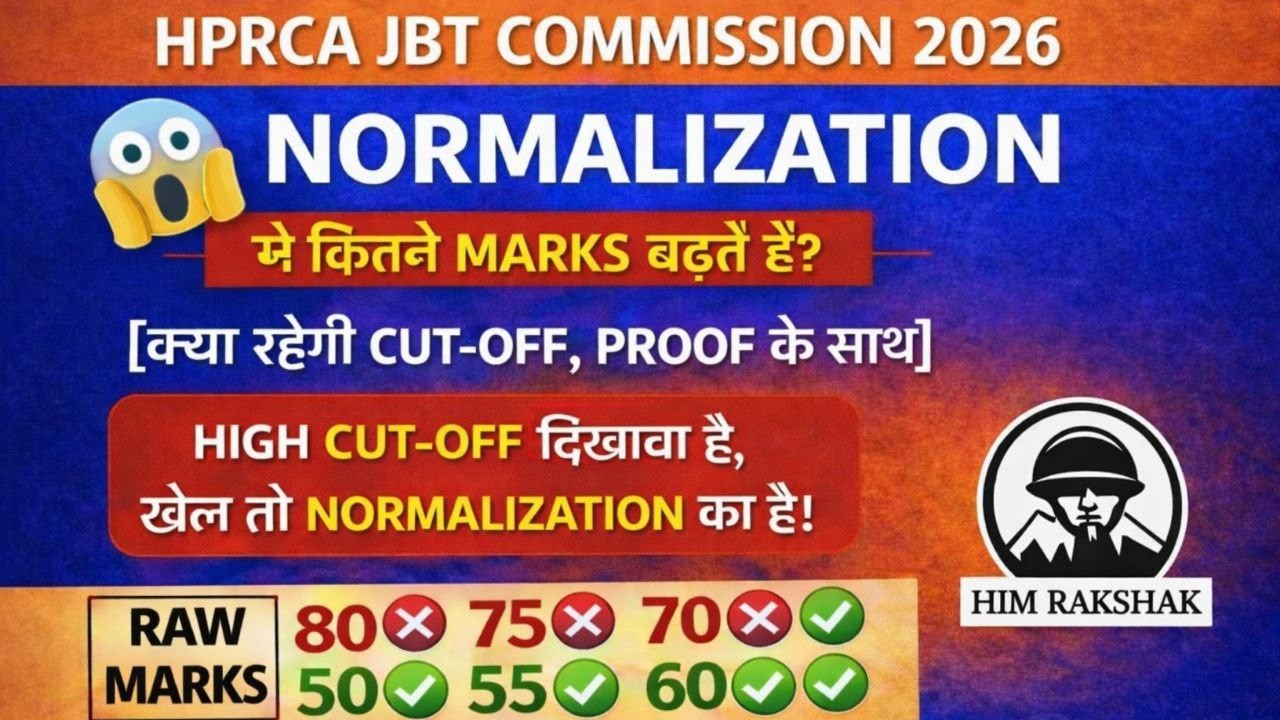HPRCA  JBT COMMISSION NORMALIZATION मे कितने MARKS बढ़ते हैं?| क्या रहेगी CUT-OFF| Him Rakshak🎯