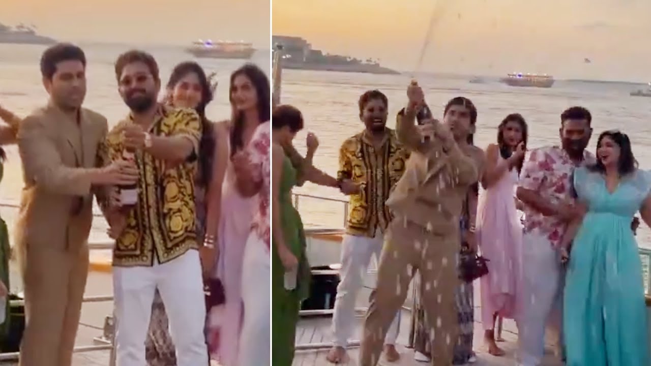 Allu Arjun Family Party at Dubai Visuals | Allu Sirish Pre Wedding Party | Daily Culture