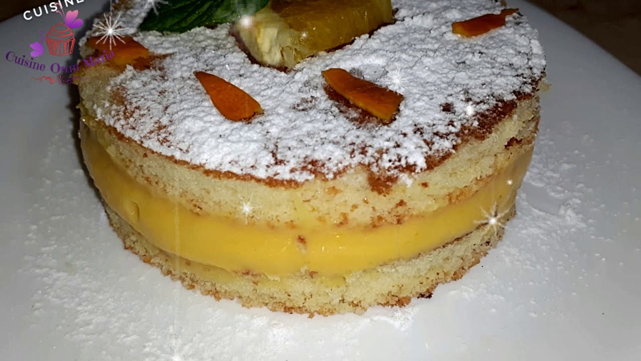 تحلية رائعة بكريمة البرتقال والجينواز/Dessert à la crème d'orange inratable