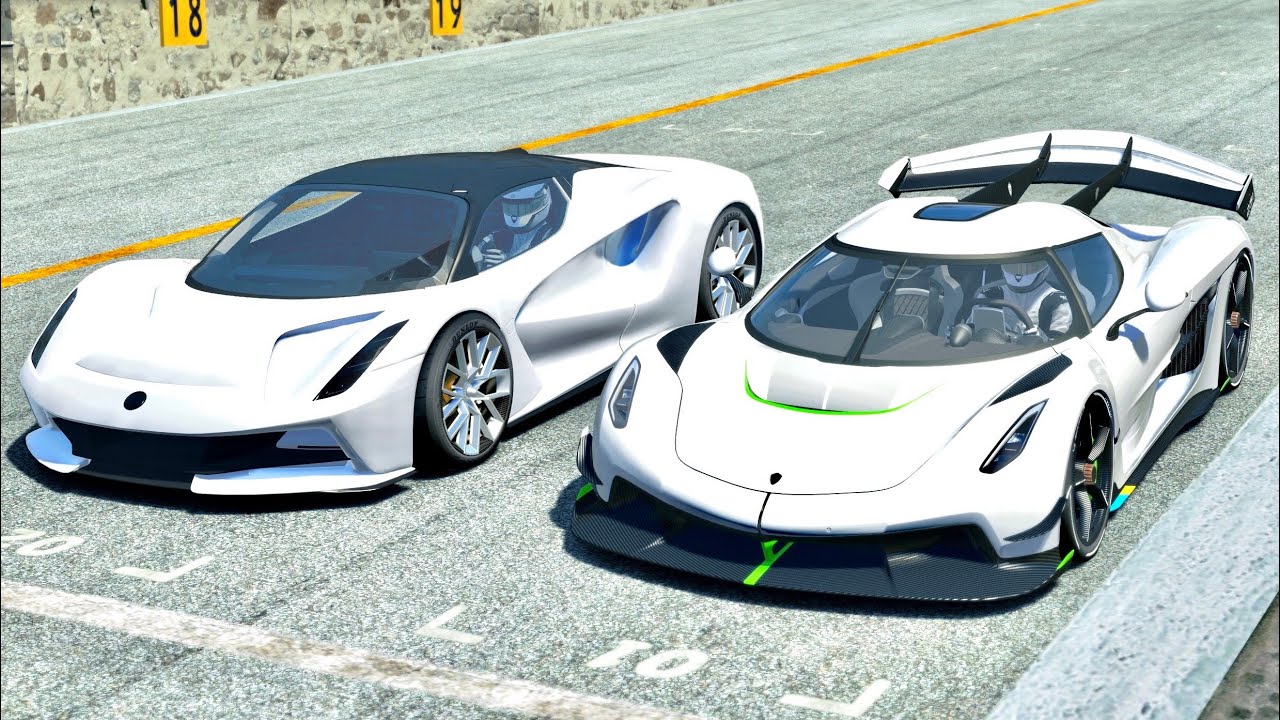 Lotus Evija vs Koenigsegg Jesko at Top Gear Track
