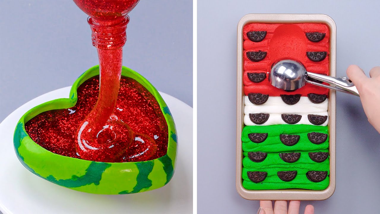 Bersantailah Dengan Es Krim Semangka Oreo | Tantangan Manis Gila selama 24 Jam | Cara Membuat