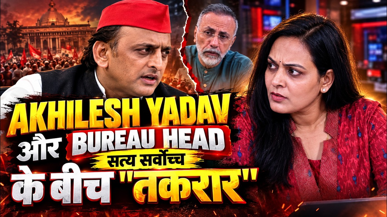 BIG ARGUMENT; AKHILESH YADAV CONFRONTS SHRUTI GUPTA IN PRESS CONFERENCE.