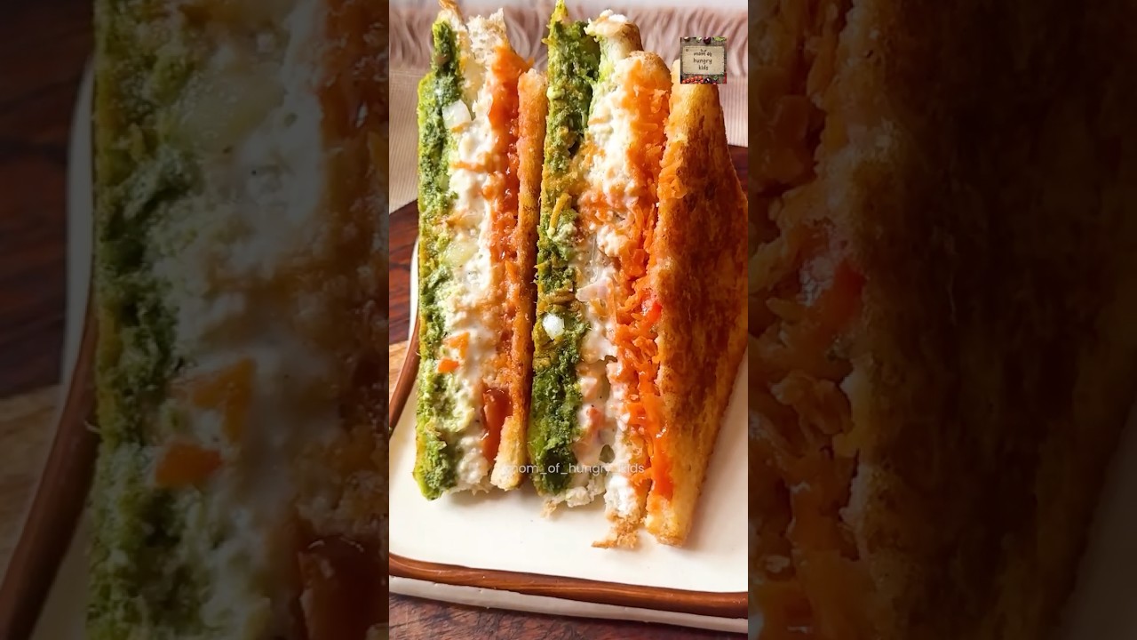 Tri-color Sandwich | Sandwich Recipe |Independence day special || Mom Of Hungry Kids || #viral