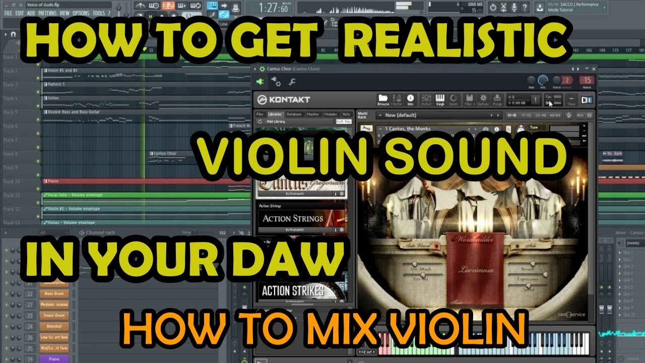 Mixing Violin (FL Studio Tutorial) How to make Epic Realistic Violin Pattern EDM FL Studio Tutorial