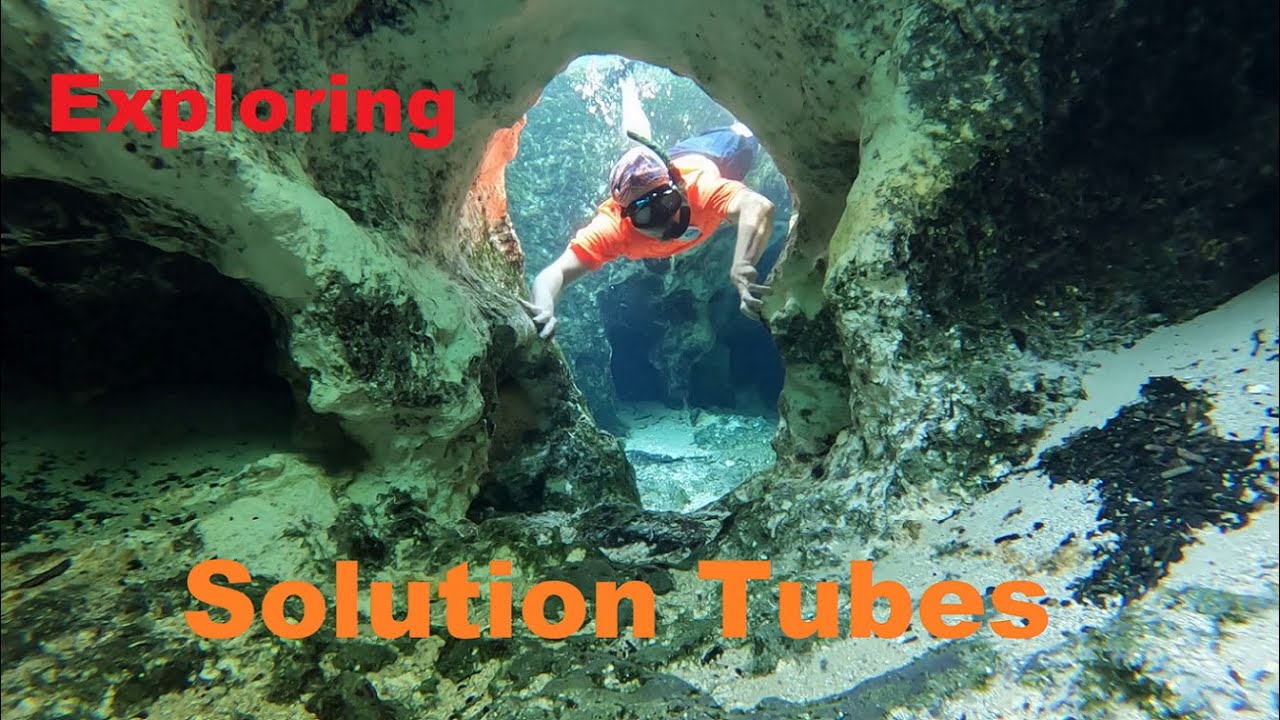 Exploring 7 Sisters Springs Solution Tubes Underwater