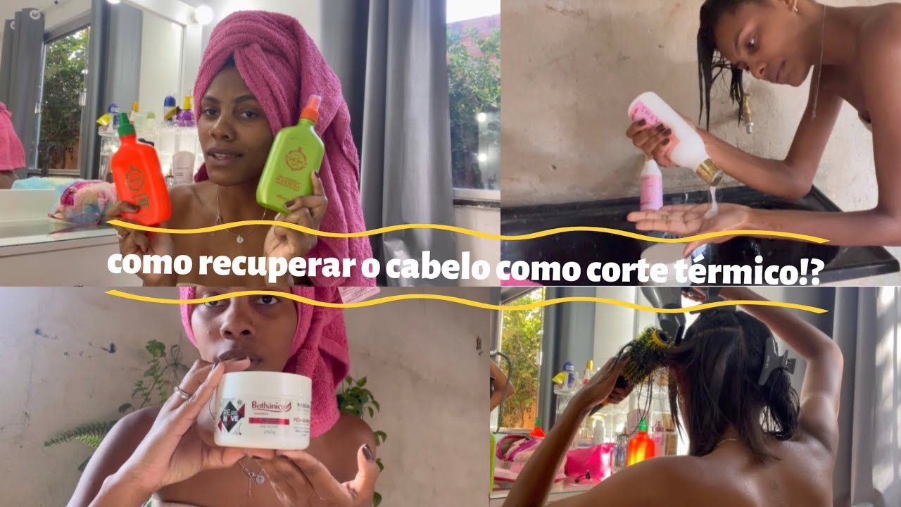 ROTINA CAPILAR/ como recuperar um cabelo com corte térmico!!!?? 🤔