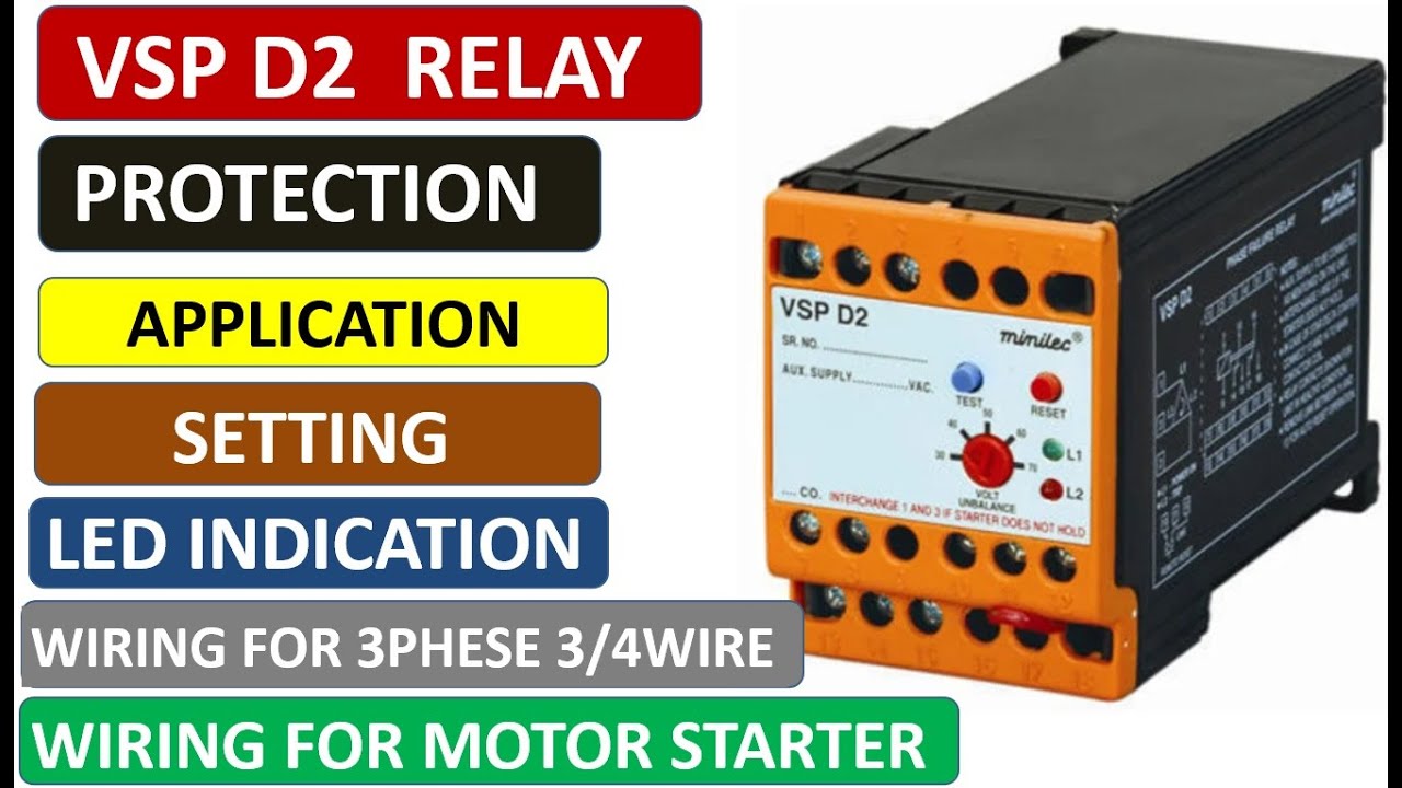 Relay Protection,Application, Wiring and Setting | VSP D2 | Relay wiring | LT panel | ElectricalHome