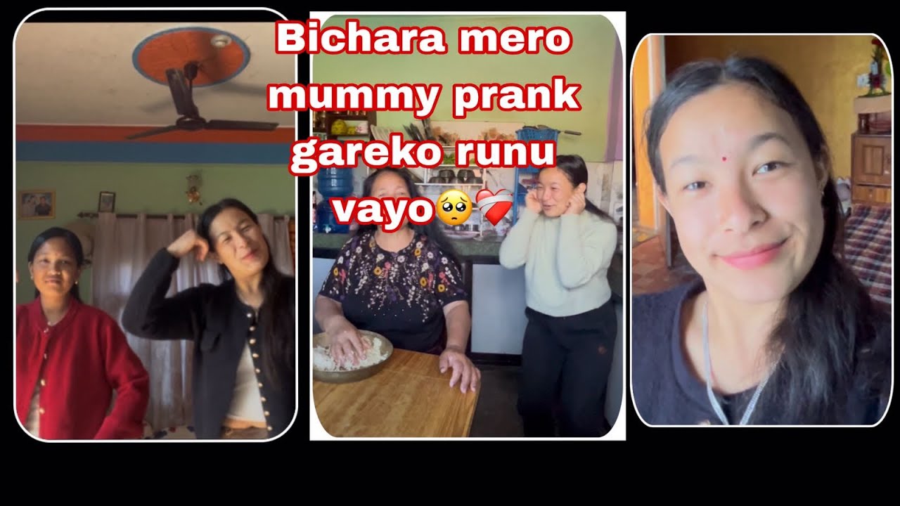 Prank gareko runu vayo mummy🥺❤️sorry mummy🥺