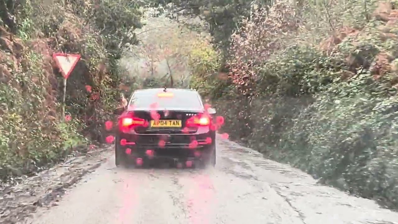Roads in Cornwall after it rains a lot, going home after work 