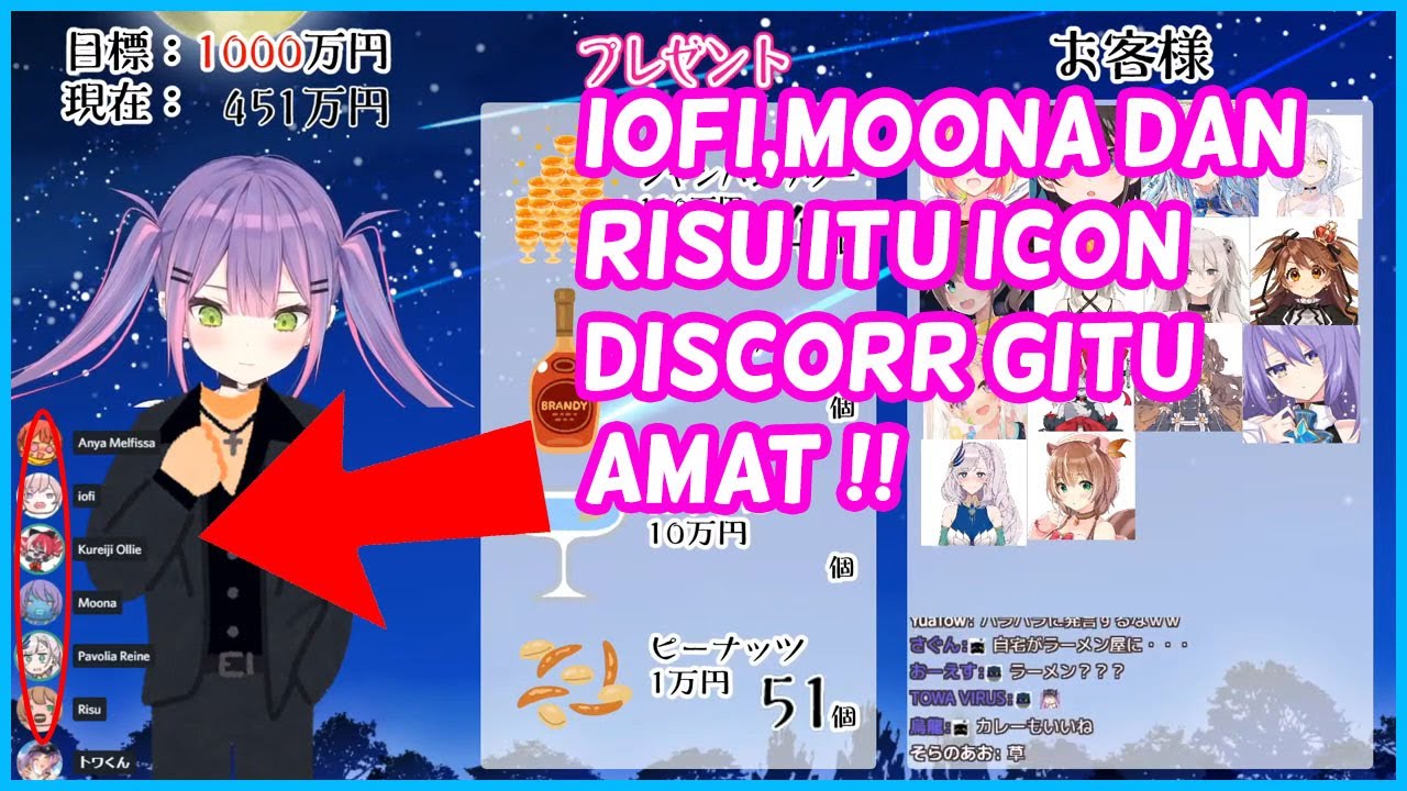 [ Hololive sub indo ] Towa sama ngereact icon discord holo id gen 1