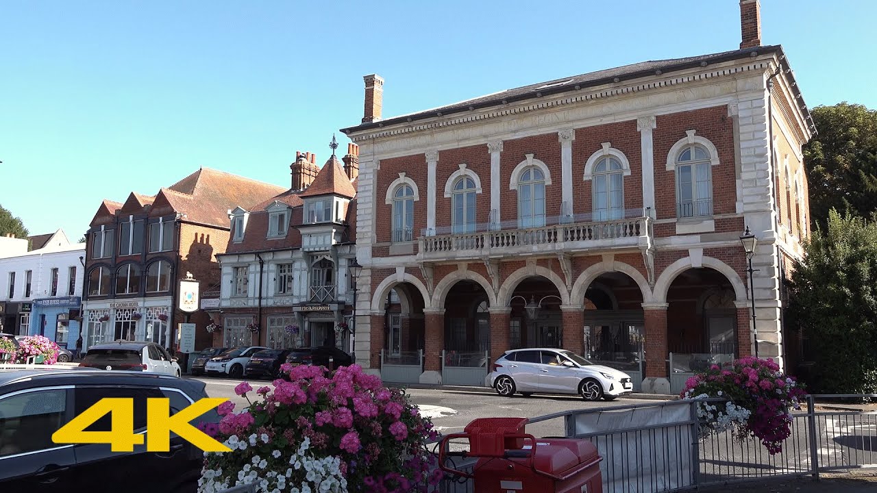 Chertsey Walk: Town Centre【4K】