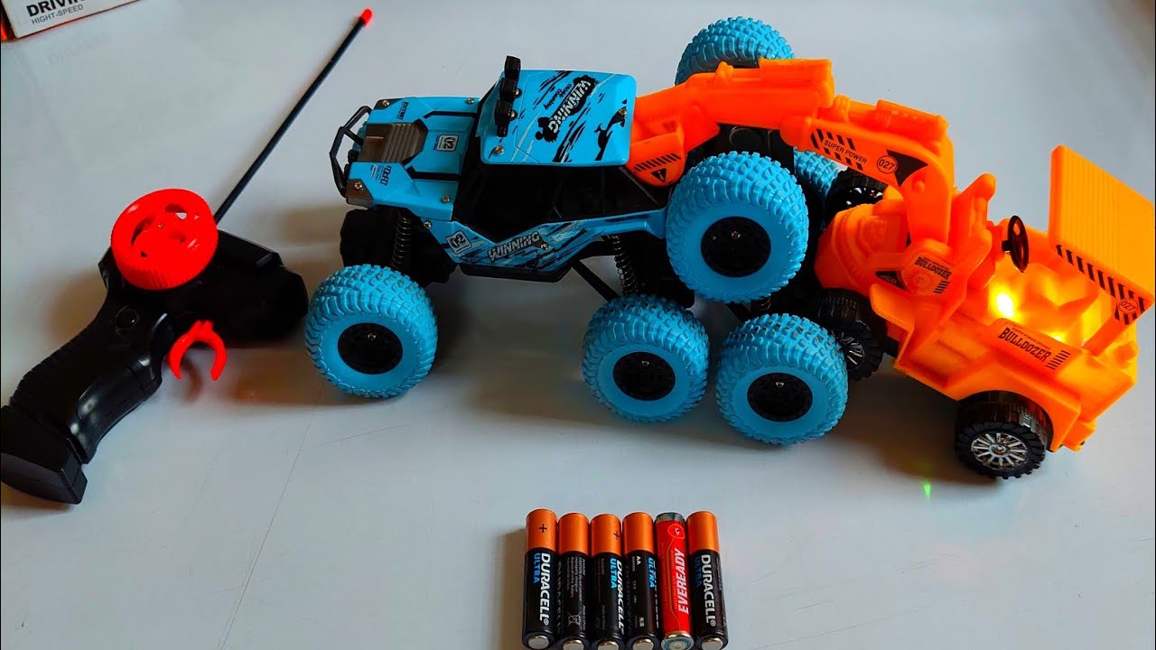 Unboxing RC Drift  Pickup Car, Armed Truck Cash Electric, Gear Fire Truck, Excavator Die-Cast, Robot