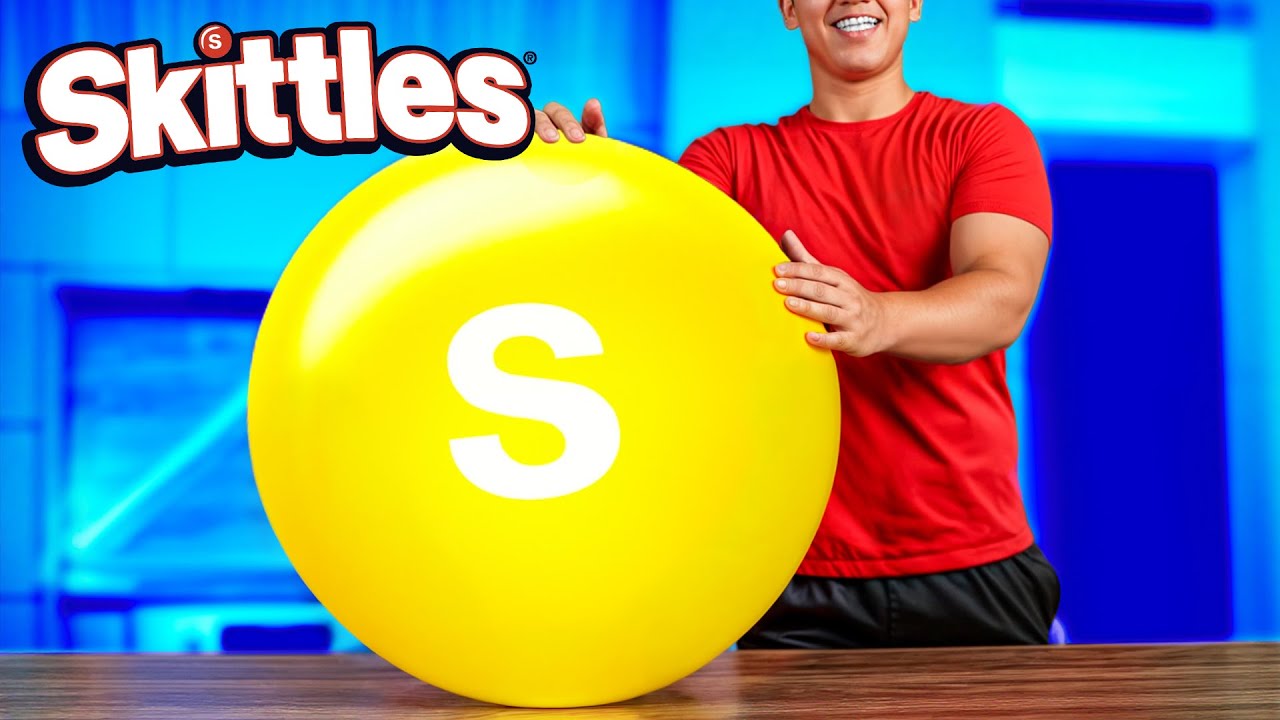 Gigantes Skittles | Cómo hacer los Skittles de bricolaje más grandes del mundo por VANZAI