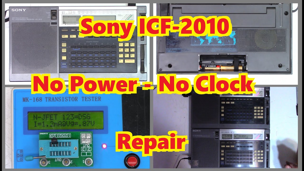 Sony ICF-2010 No Power at all - No Clock Display on Batteries or AC Adaptor