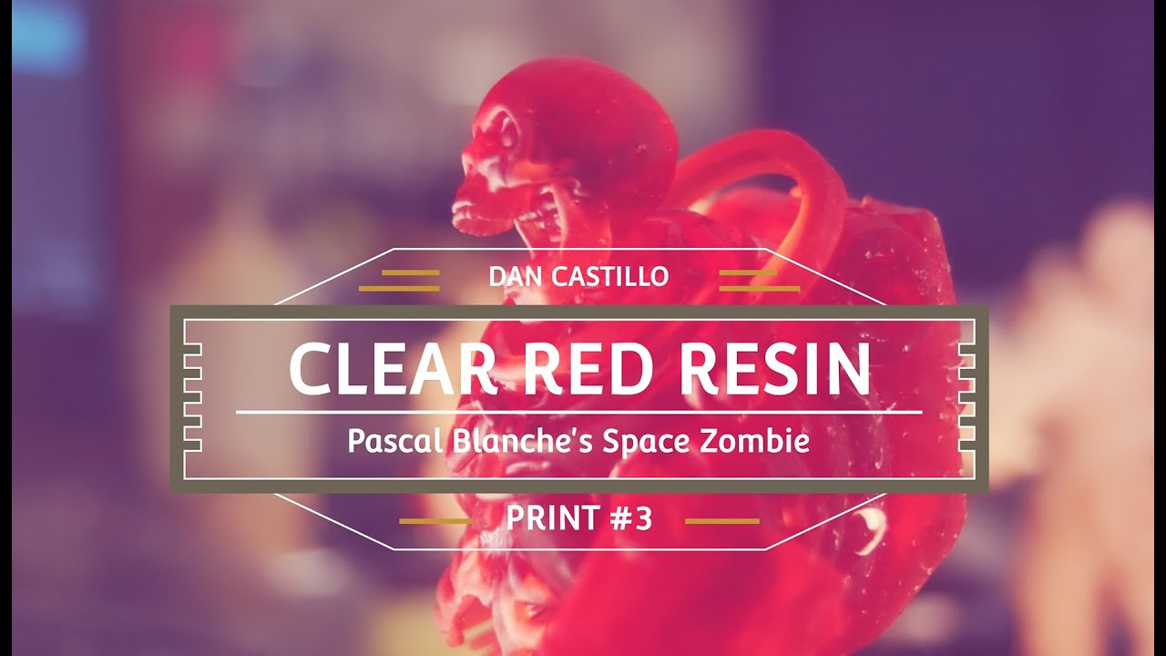 Space Zombie 3D SLA Print (Clear Red Resin)