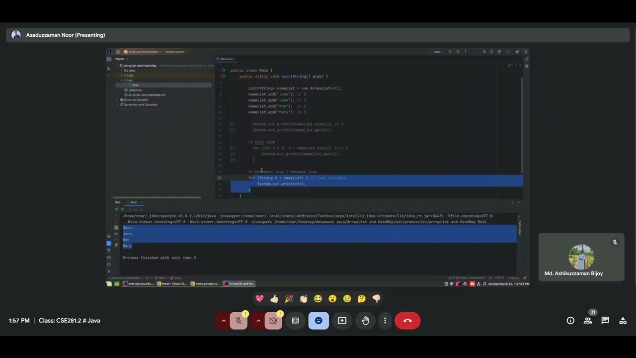 Java(Noor Sir) || L10 || ArrayList || HashSet || HashMap