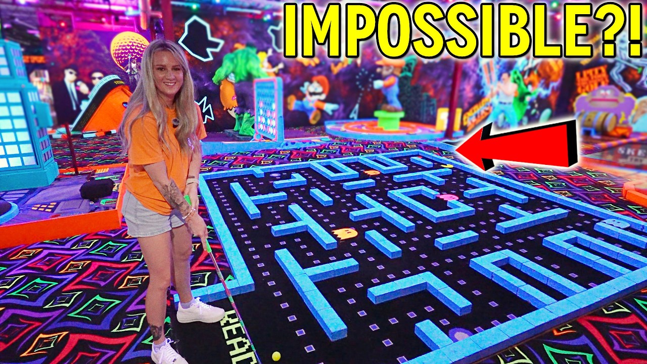 We Found the CRAZIEST Blacklight Mini Golf Course!