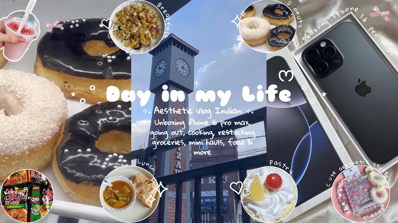 Slice of life ♡ | Unboxing iPhone 16 pro max🍒, day out, food🍓🫧🍧 #minivlog #food #weeklyvlog #explore