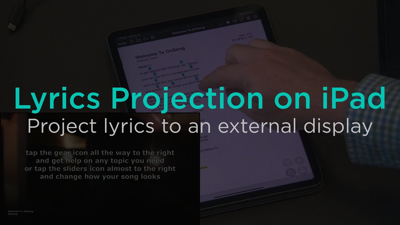 Projecting Lyrics from an iPad with OnSong