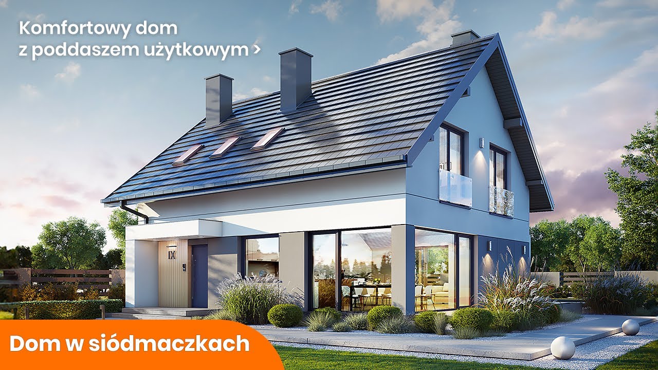 Dom w siódmaczkach – Komfortowy dom z antresolą - ARCHON+ Projekty Domów #dom #projektdomu