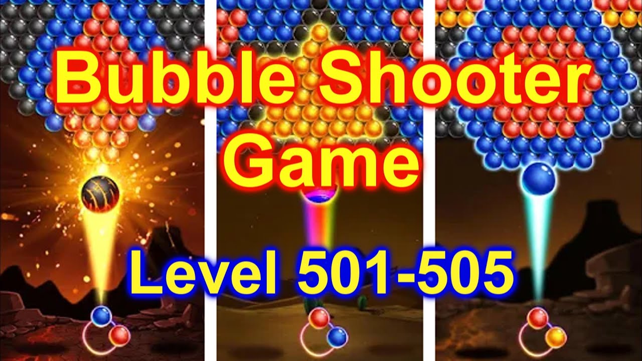 Bubble Shooter Level 501-505 Fun Game On Cell Phone
