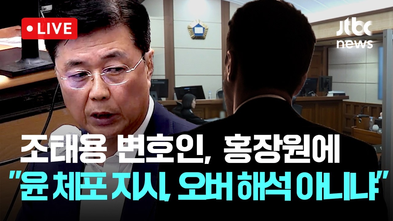 [다시보기] 법정 영상...조태용 변호인, 홍장원에 