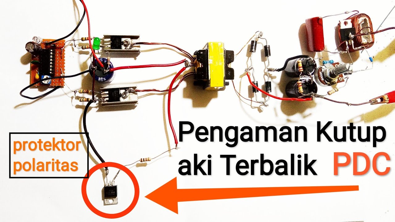 Rangkaian Protektor Polari || atasi kutup Accu/aki  terbalik dengan mosfet untuk PDC & PAC