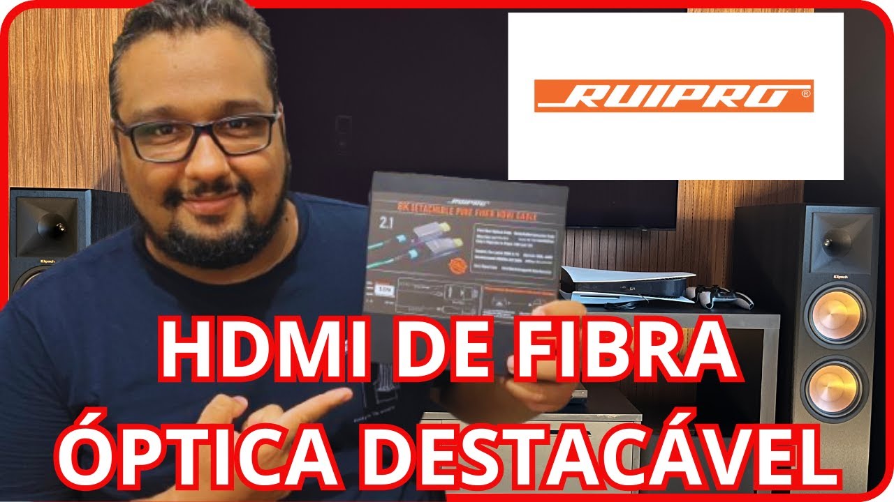 HDMI PURA FIBRA ÓPTICA DESTACÁVEL RUIPRO - FACILITE SUA INSTALAÇÃO!!!