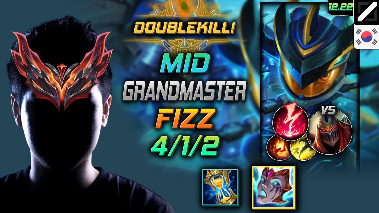 GrandMaster Mid Fizz Build Liandry's Anguish Electrocute - Fizz Mid vs Zed - LOL KR 12.22
