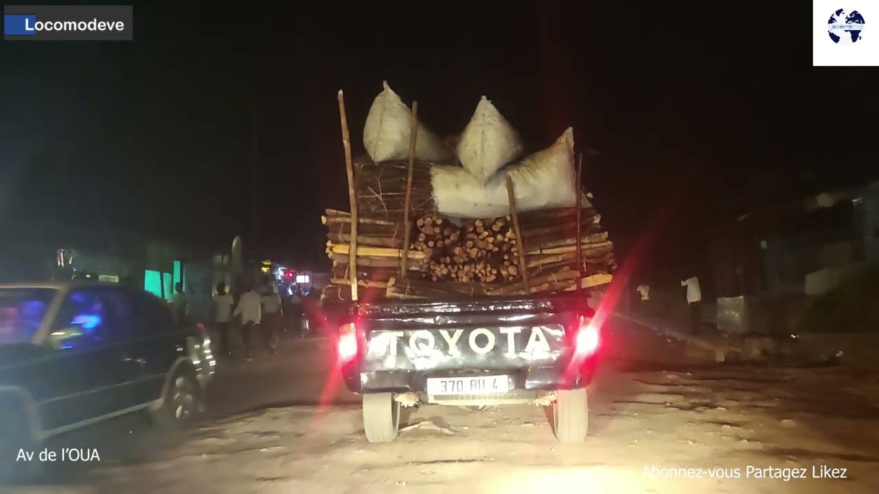 BALADE LA NUIT DANS BRAZZA - PONT DU DJOUE - QUARTIER BIFOUITI