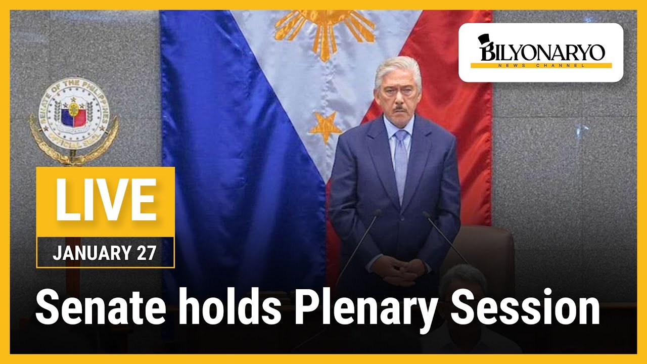 LIVE: Senate holds plenary session | Jan 27