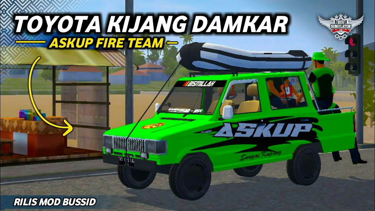 TOYOTA KIJANG DAMKAR KALIMANTAN SELATAN - ASKUP FIRE TEAM | Rilis Mod Bussid