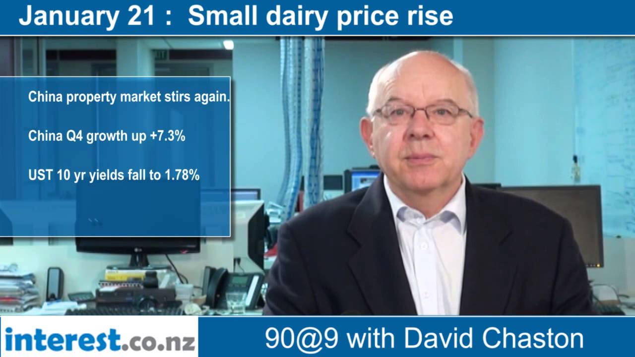 90 seconds @ 9am   Small dairy price rise