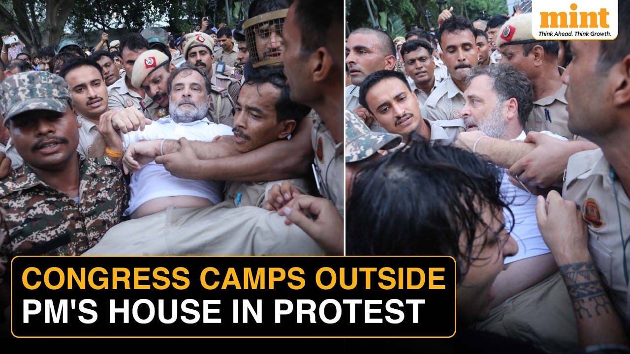 Delhi Police Starts Detaining Congress Leaders Protesting Outside PM Modi's House