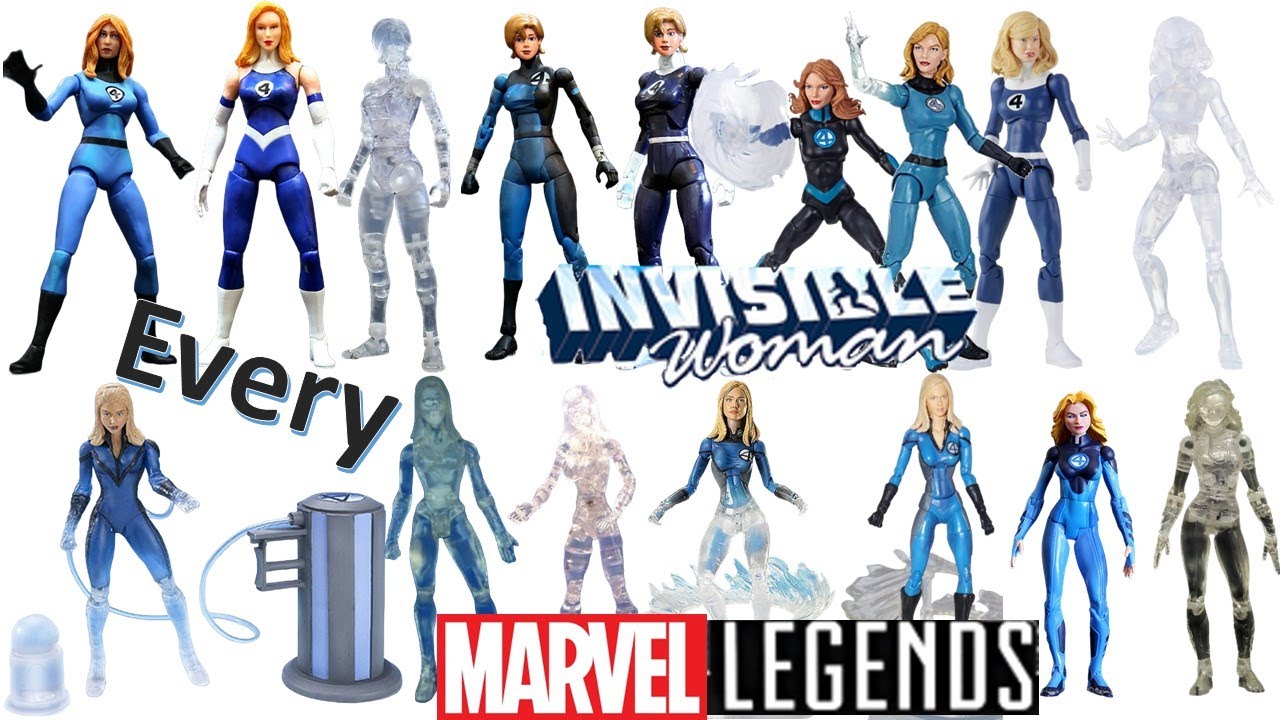 *see new video* Every Marvel Legends Invisible Woman Toybiz & Hasbro Comparison List Fantastic Four