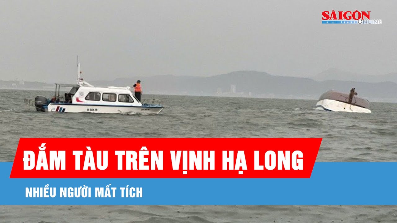 Đắm tàu du lịch chở hơn 50 người trên Vịnh Hạ Long, nhiều người mất tích