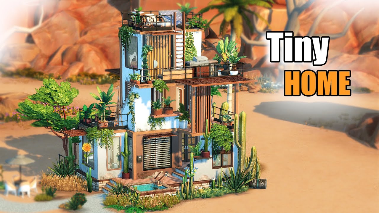 DESERT TINY HOME :  The Sims 4 Enchanted by Nature : #sims4build
