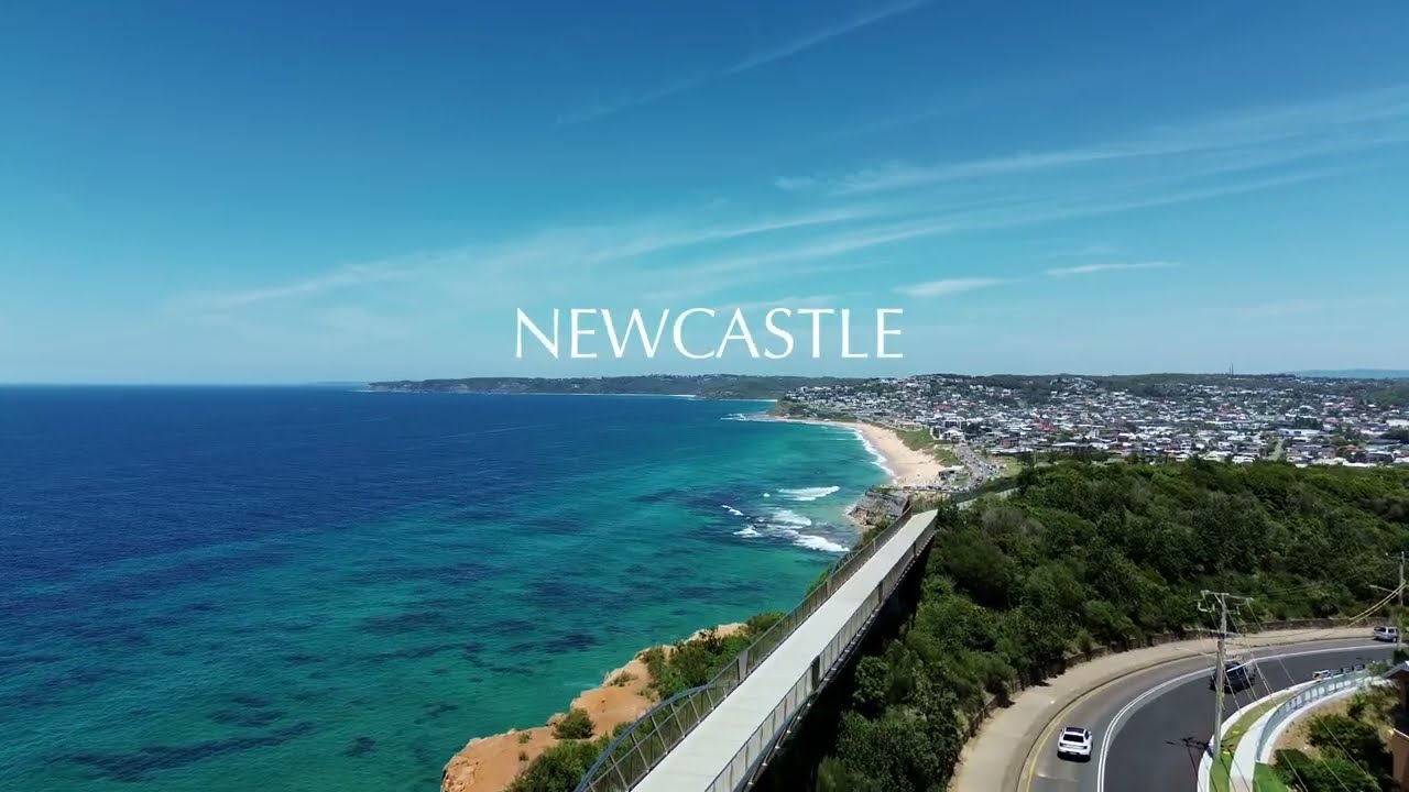 2025 Newcastle Drone Stock Footage