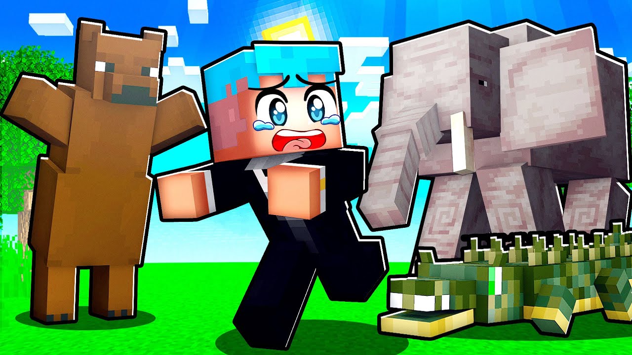 Escape Or Get Eaten By The Animals in Minecraft