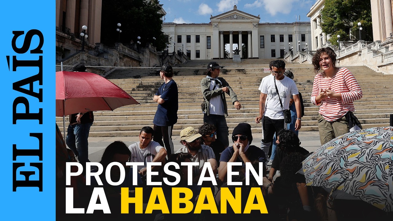 Estudiantes PROTESTAN en LA HABANA por APAGONES ELÉCTRICOS | EL PAÍS