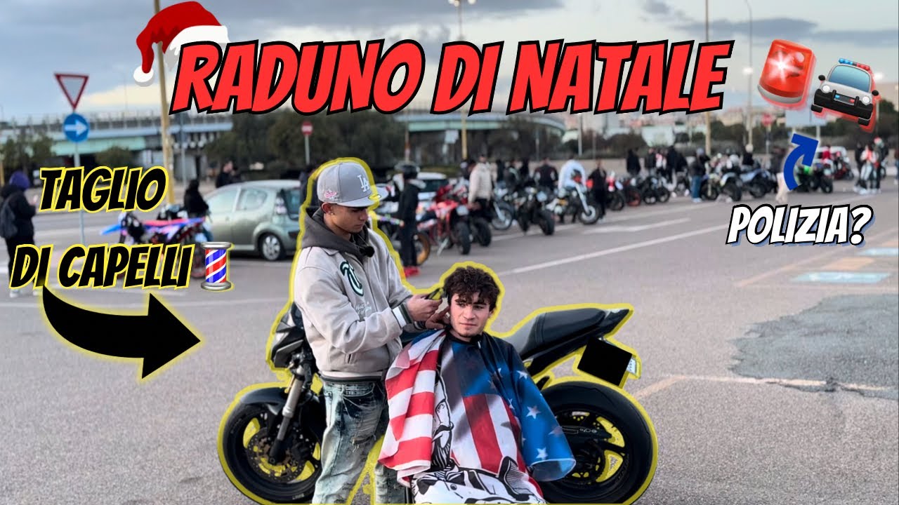 HO TAGLIATO I CAPELLI AD UN RADUNO DI NATALE💈🏍️ | POLIZIA🤔🚔?