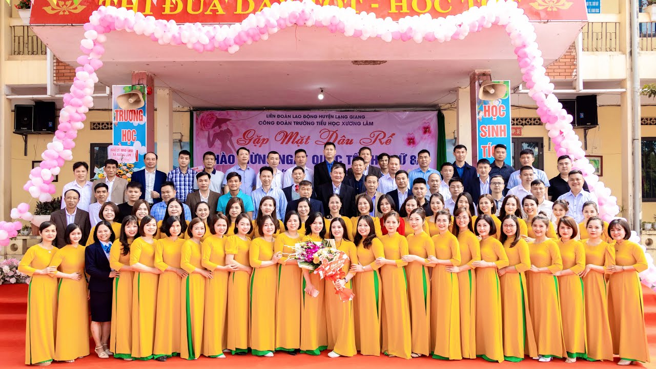 Lễ kỷ niệm Gặp mặt dâu rể trường Tiểu học Xương Lâm chúc mừng ngày Quốc tế phụ nữ 8/3/2023