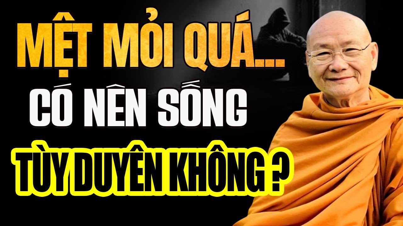 Khi Mệt Mỏi Quá? CÓ NÊN SỐNG TÙY DUYÊN KHÔNG? nghe để tỉnh ngộ - HT. Thích Viên Minh
