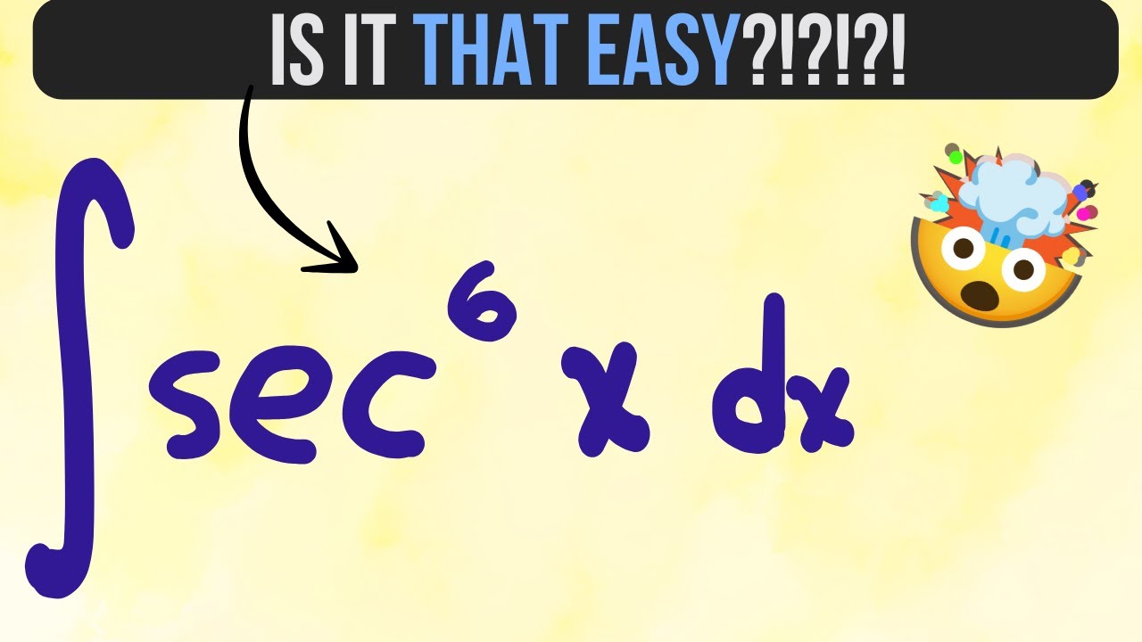 The Integral Looks Hard, But Wait A Secant...